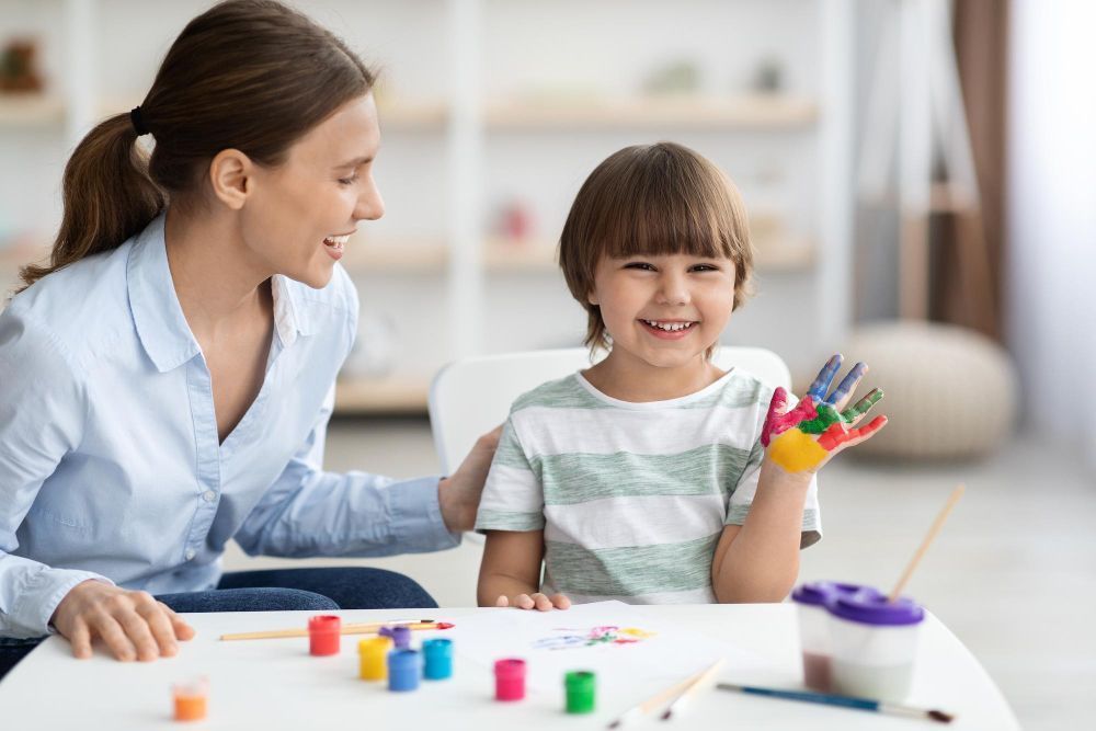 Clinical lead with a child