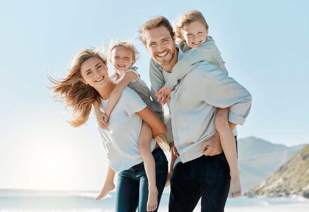 Happy family together