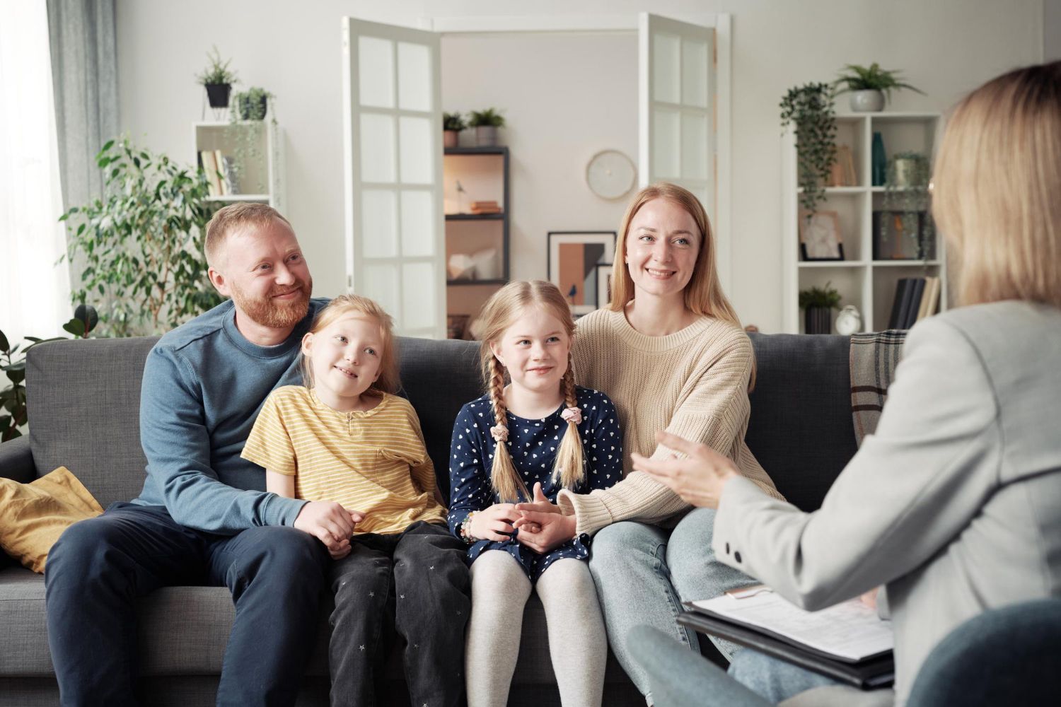 Family collaborating together